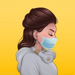 دختر خوشگل با ماسک