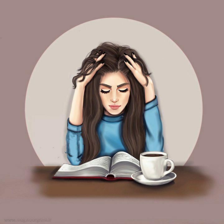 عکس پروفایل دختر با کتاب