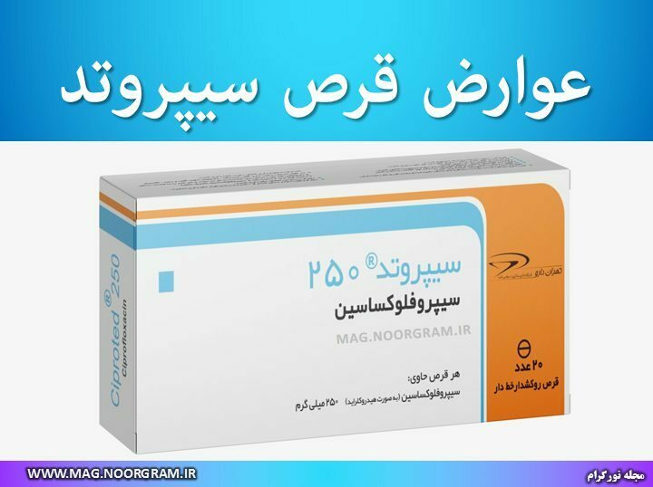 عوارض قرص سیپروتد