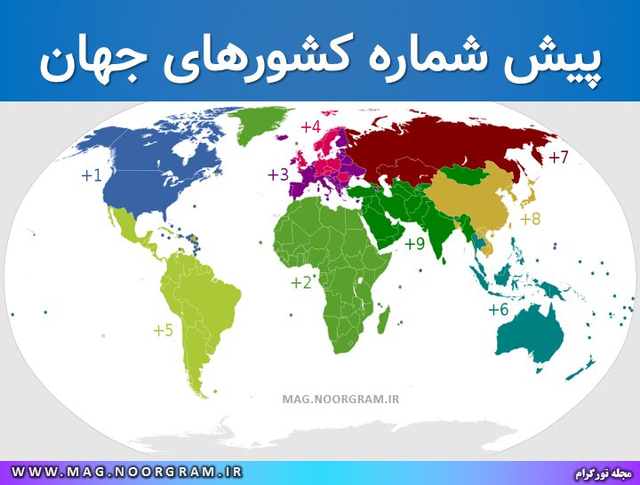 پیش شماره کشورهای جهان